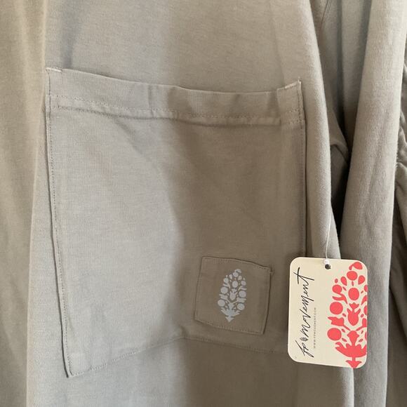 Free People FP MOVEMENT Hot Shot Hooded Layer Slouchy Fit Hoodie XS Sage Stone - Picture 2 of 12